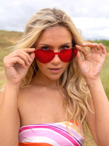 Red heart sunglasses