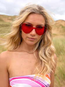 Red heart sunglasses